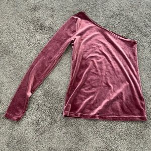 Old Navy velvet one shoulder top